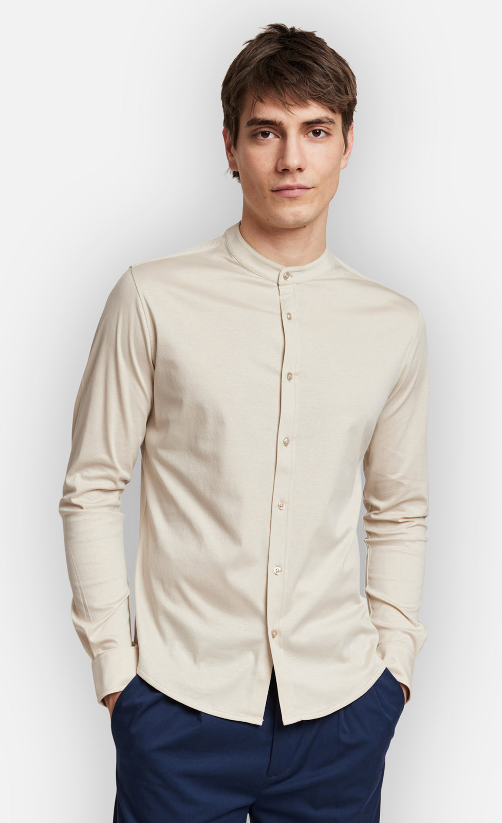 Antonio - Jerseyhemd aus merzerisierter Baumwolle