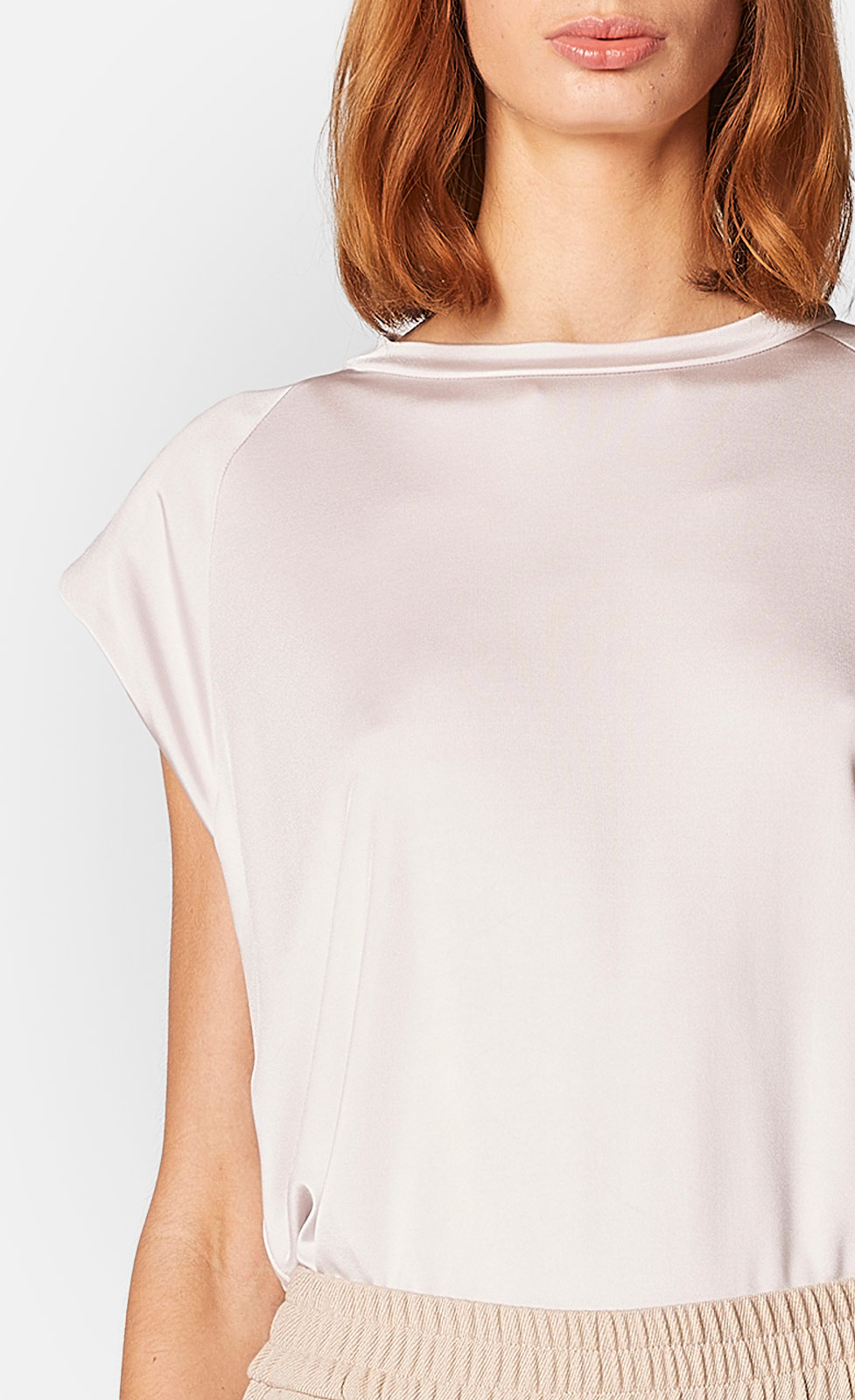 Giselle - T-Shirt mit Schulterpolster aus Viskose